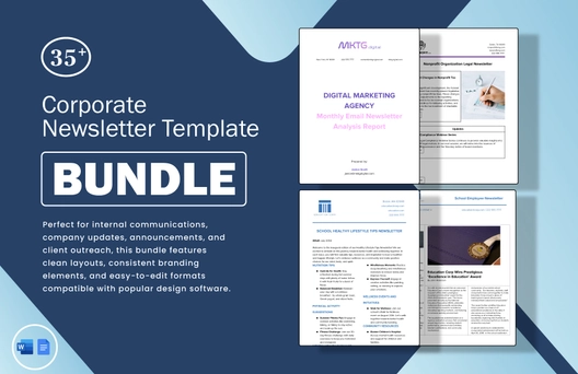 35+ Corporate Newsletter Template Bundle