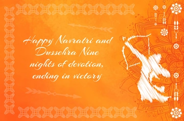 Free Navrati Dussehra Banner Template to Edit Online