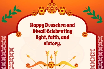 Free Creative Diwali Dussehra Banner Template to Edit Online