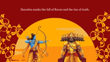 Free Red Dussehra Ravan Template to Edit Online