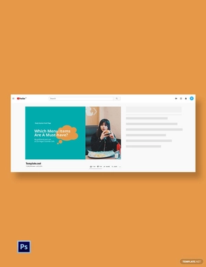 Menu Youtube Thumbnail Template