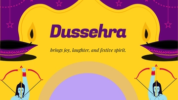 Free Colorful Cartoon Dussehra Template to Edit Online