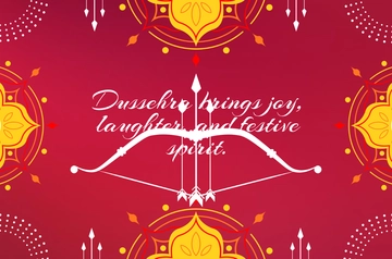 Free Cartoon Dussehra Banner Template to Edit Online