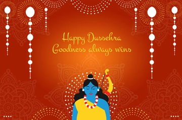 Free Gradient Dussehra Banner Template to Edit Online