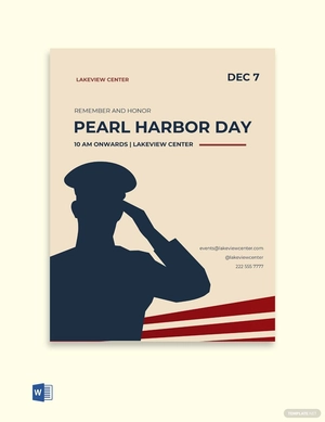 Pearl Harbor Day Event Flyer Template