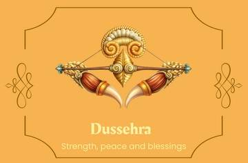Free Elegant Dussehra Banner Template to Edit Online