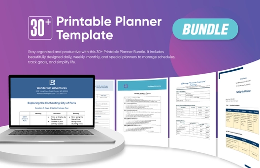 30+ Printable Planner Template Bundle