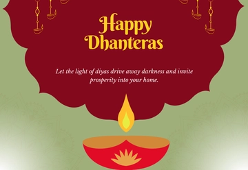 Free Hindi Dhanteras Template to Edit Online