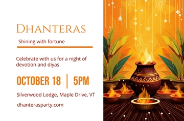 Free Simple Dhanteras Banner Template to Edit Online