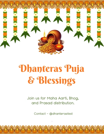 Free Dhanteras Puja Template to Edit Online