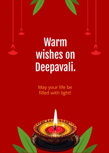 Free Deepavali Greeting Card Template to Edit Online