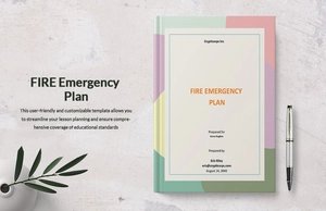 Fire Emergency Plan Template