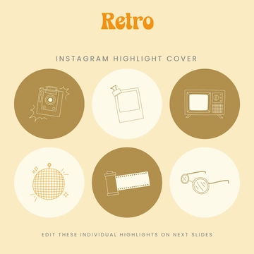 Free Retro Instagram Highlight Template to Edit Online