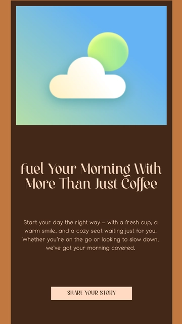 Free Cafe Facebook Story Template to Edit Online