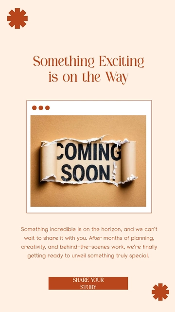 Free Coming Soon Facebook Story Template to Edit Online