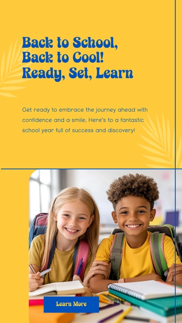 Free Back To School Facebook Story Template to Edit Online