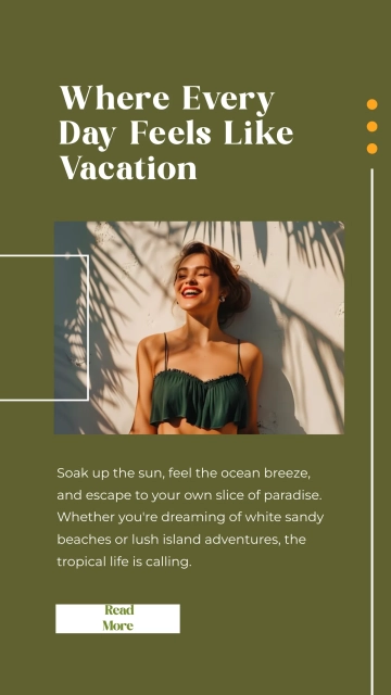 Free Tropical Facebook Story Template to Edit Online