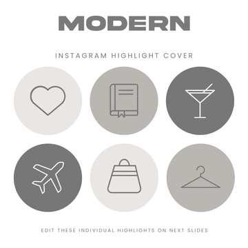 Free Modern Instagram Highlight Cover Template to Edit Online