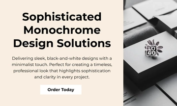 Free Monochrome Fiverr Gig Template to Edit Online