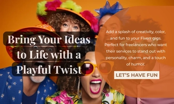Free Playful Fiverr Gig Template to Edit Online