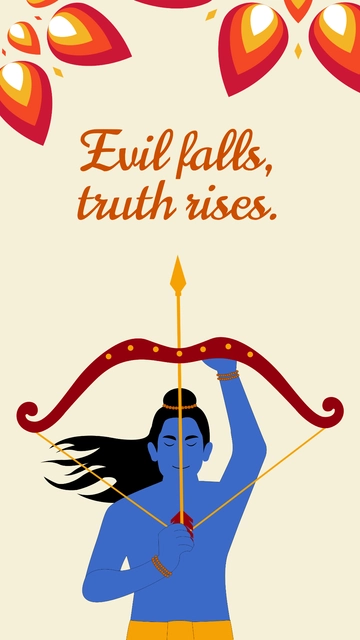 Free Dussehra Quotes Instagram Story Template to Edit Online