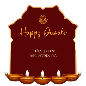 Free Modern Diwali Arch Frame Template to Edit Online