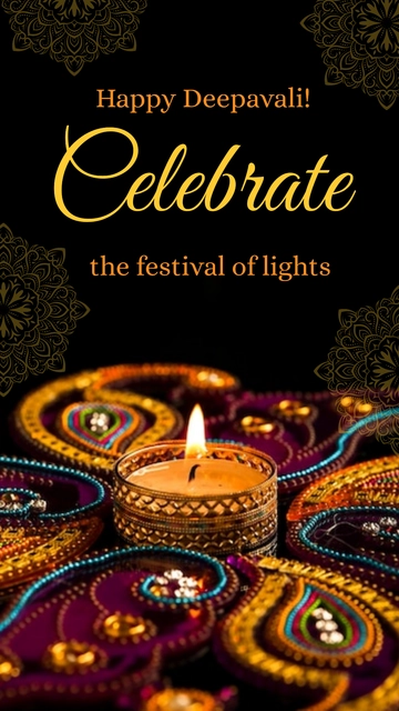 Free Happy Deepavali Instagram Story Template to Edit Online