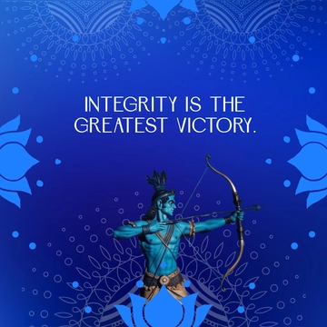 Free Dussehra Quotes LinkedIn Post Template to Edit Online