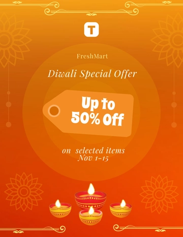 Free Diwali Advertisement Template to Edit Online