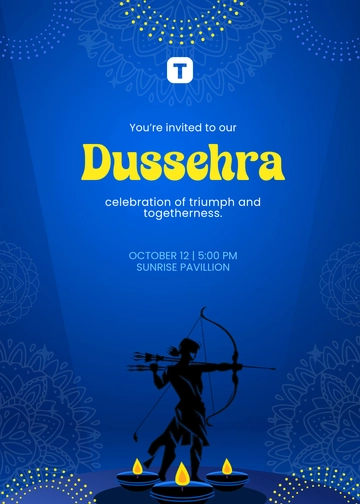 Free Ravan Dahan Dussehra Invitation Template to Edit Online