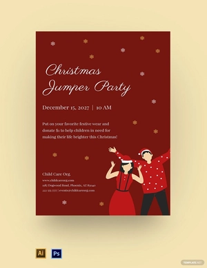 Christmas Jumper Day Poster Template