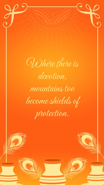 Free Govardhan Puja Quote Template to Edit Online