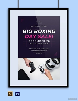 Boxing Day Sale Poster Template