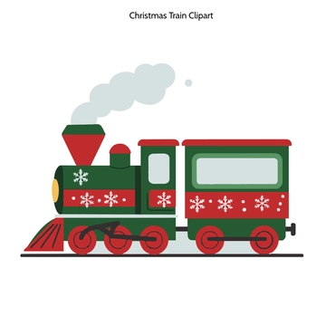 Free Christmas Train Clipart to Edit Online
