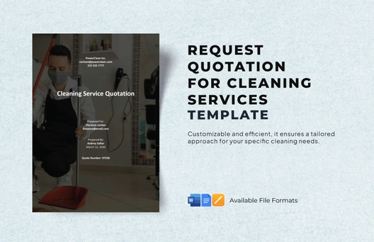 Request Quotation for Cleaning Services Template