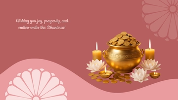 Free Dhanteras Wishes Background Template to Edit Online