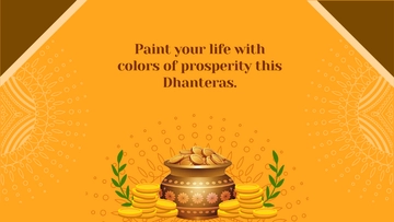 Free Colorful Dhanteras Rangoli Background Template to Edit Online
