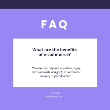 Free E-commerce FAQ Template to Edit Online