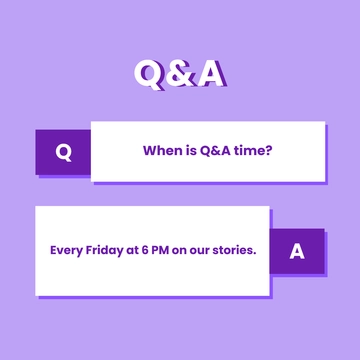 Free Minimalist Q&A Time Instagram Post Template to Edit Online