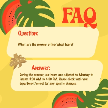 Free Colorful FAQ Template to Edit Online