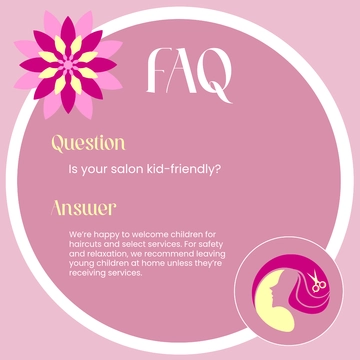 Free Beauty Salon FAQ Instagram Post Template to Edit Online
