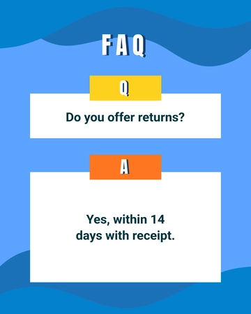 Free Minimalist FAQ Facebook Post Template to Edit Online