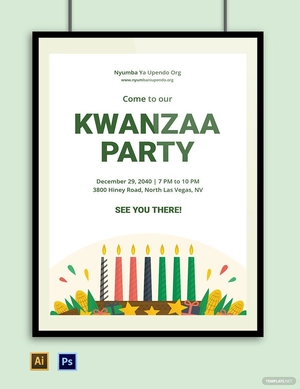 Kwanzaa Party Poster Template