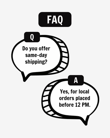 Free Simple FAQ Shipping Facebook Post Template to Edit Online