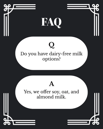 Free Cafe FAQ Instagram Post Template to Edit Online