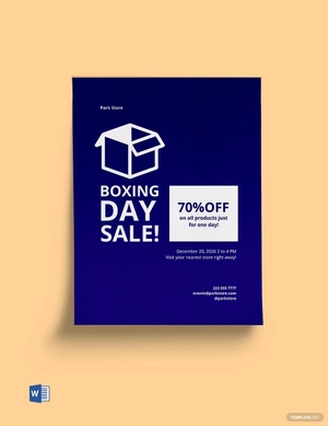 Boxing Day Promotional Product Flyer Template