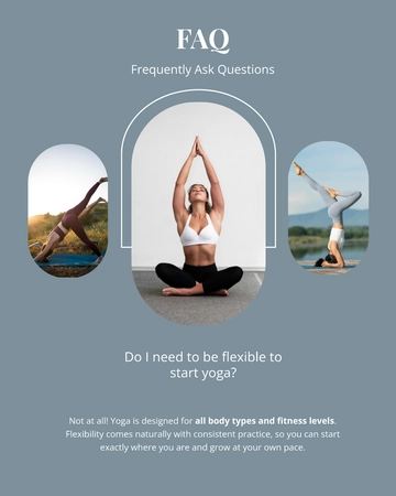 Free Yoga FAQ Instagram Post Template to Edit Online