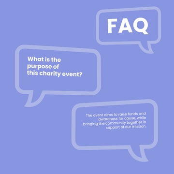 Free Charity Event FAQ Post Template to Edit Online