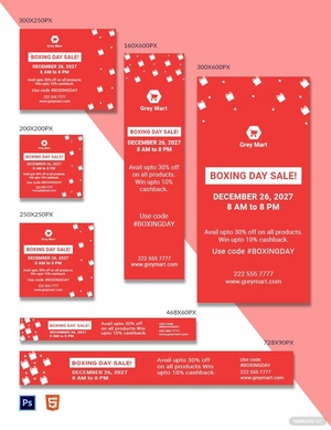 Boxing Day Banner Template