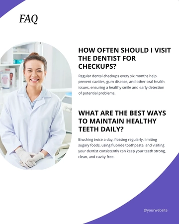 Free Dentist FAQ Facebook Post Template to Edit Online